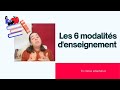 Les 6 modalits denseignement en classe adaptative