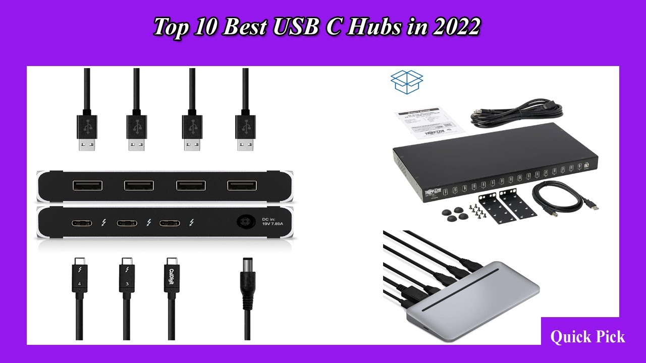 4-Port USB C Hub 10Gbps - Metal Industrial USB Type-C Hub w/ 3xUSB-A &  1xUSB-C - ESD & Surge Protection - USB-C or USB-A Host - Self-Powered  Mountable