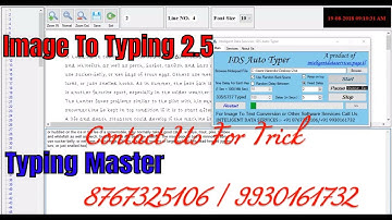 How to Copy Paste Converted Text in Image To Typing 2.5 / Typing Masters Software (Data Entry)..??