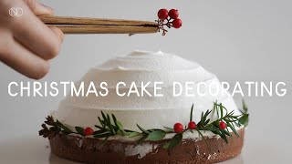 크리스마스 케이크 꾸미기🎄데코레이션 : Christmas Cake Decorating  [ONDO STUDIO]