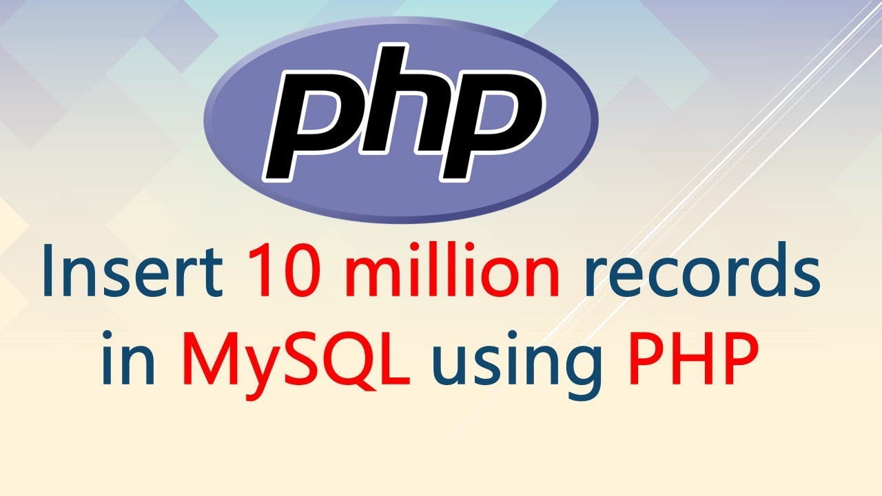 insert ข้อมูล 2 ตารางพร้อมกัน php  Update  Insert 10 million records in MySQL using PHP from CSV file