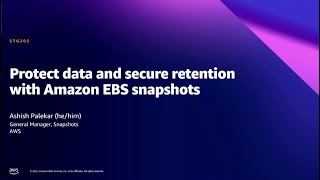 AWS Summit DC 2022 - Protect data and secure retention with Amazon EBS snapshots Wealth