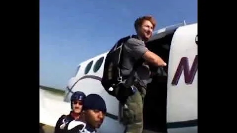 Arthur Dickson going parachuting