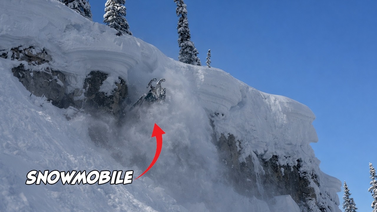 Спустил свои сани со скалы (случайно).