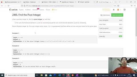 LeetCode 2485. Find the Pivot Integer. 321 Weekly Contest