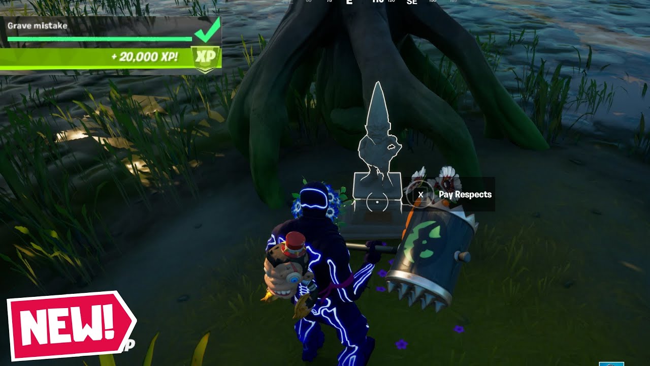 Grave Mistake, Pay Respect (20,000 XP)! New Hidden Gnome Quest Part 4! - Fortnite Chapter 2 Season 4