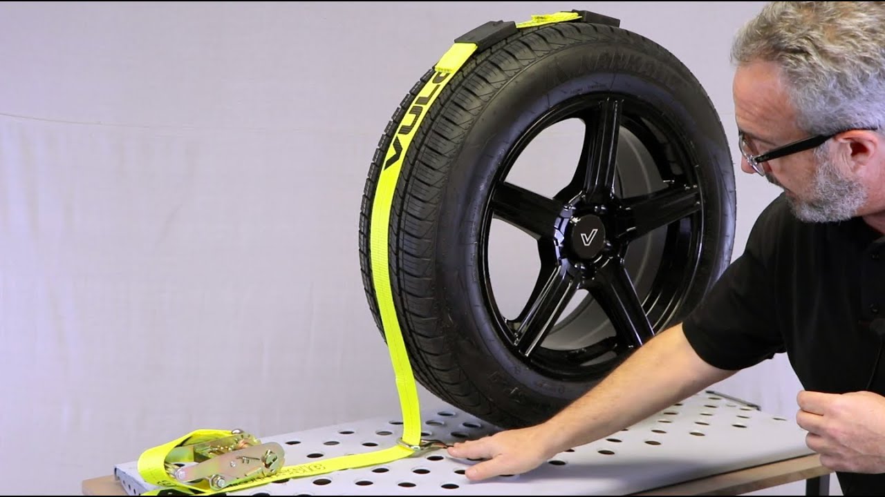 VULCAN Auto Hauler Car Tie Down with Sliding Idler and Double J-Wire Hooks