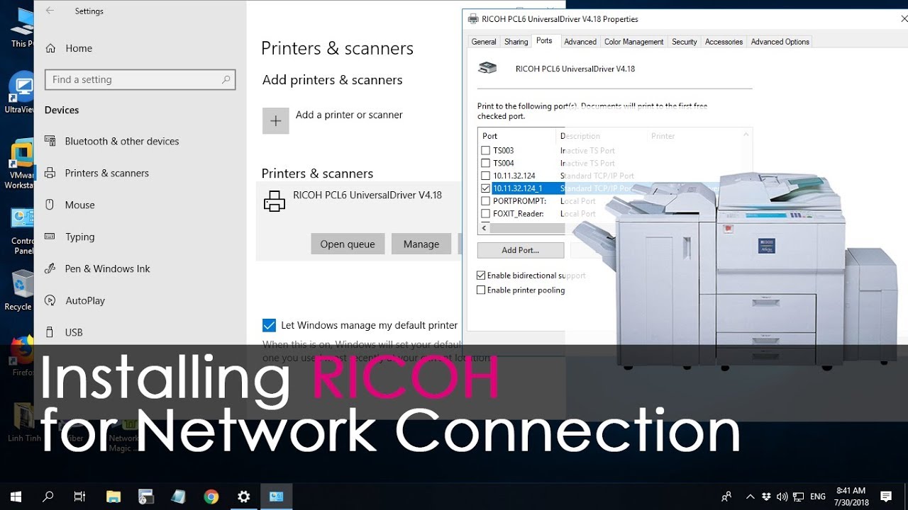 Installing Ricoh Copier For Lan Connection Netvn Youtube