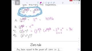 Exponent Rules Notes Math 1