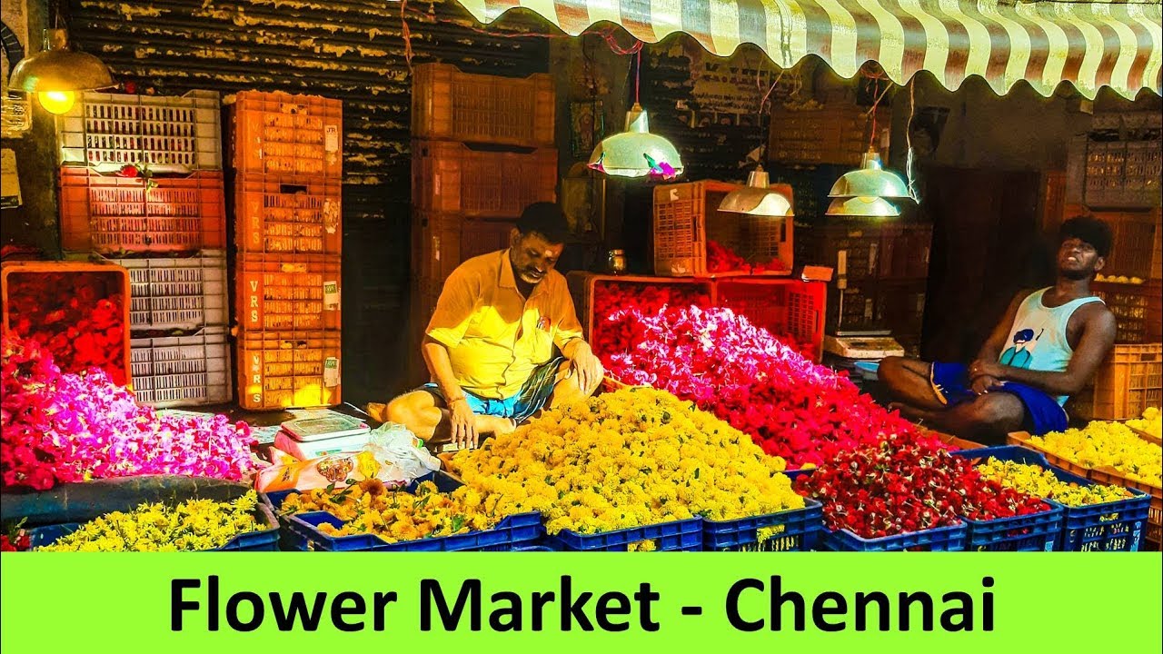 Flower Market Chennai Pookadai Broadway Market YouTube