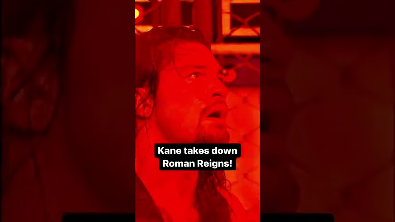 Wwe Kane attack Roman reigns in a Hell in a Cell match