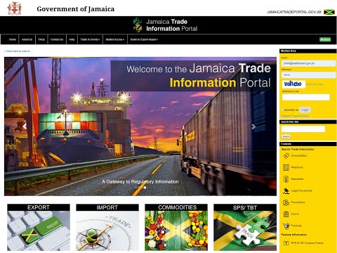 Jamaica Trade information Portal Demonstration.