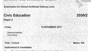 2017 Civic Education[Internal]_ Section A exam revision questions and answers