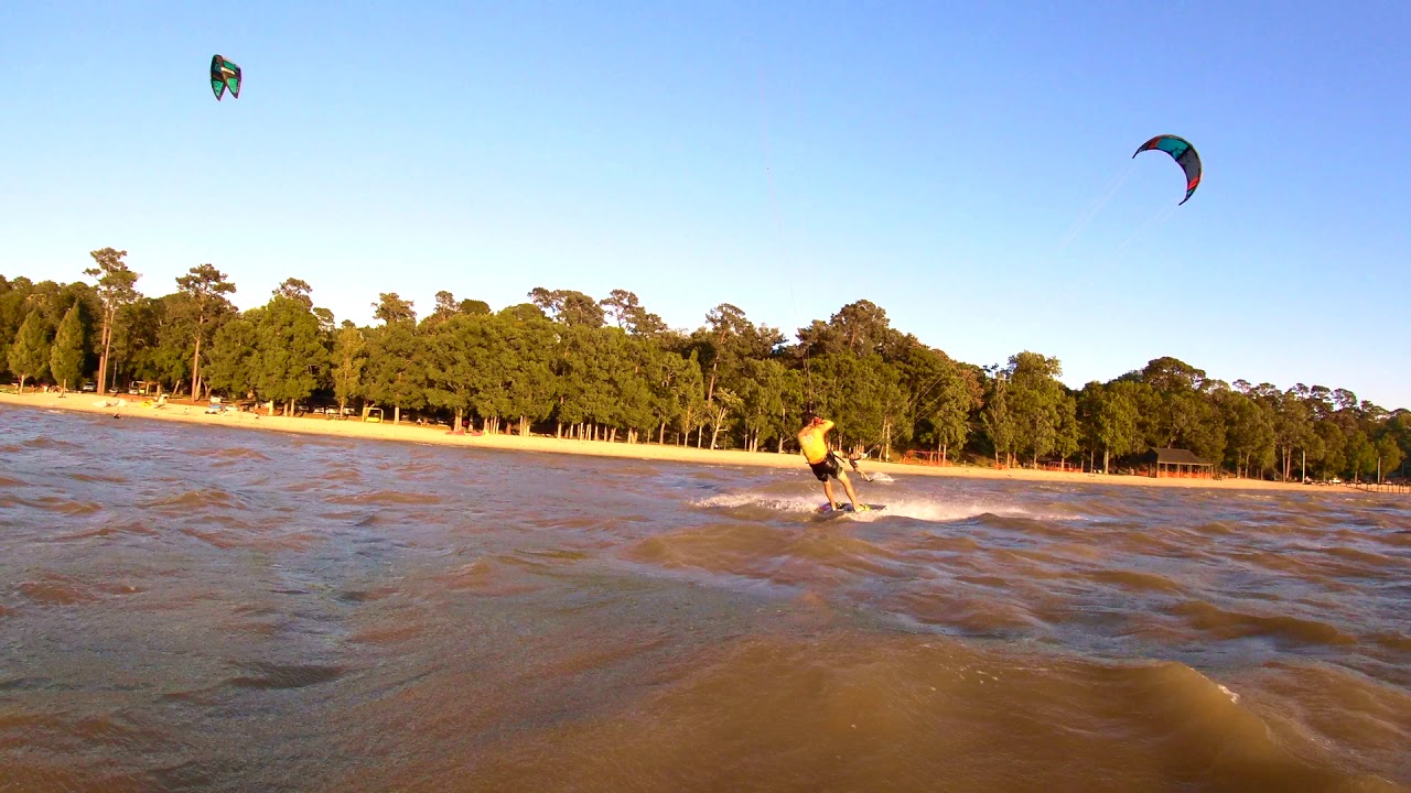 Kiteboarding Fairhope Beach (Alabama) YouTube