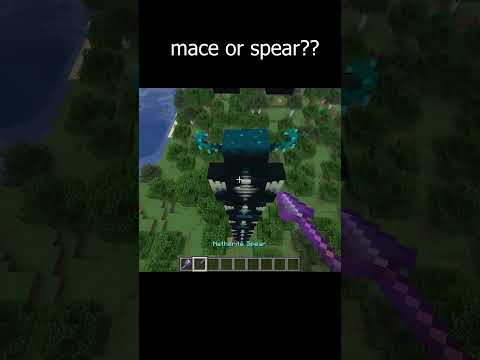 Minecraft Battle: Mace vs Spear Showdown! #gaming #shorts