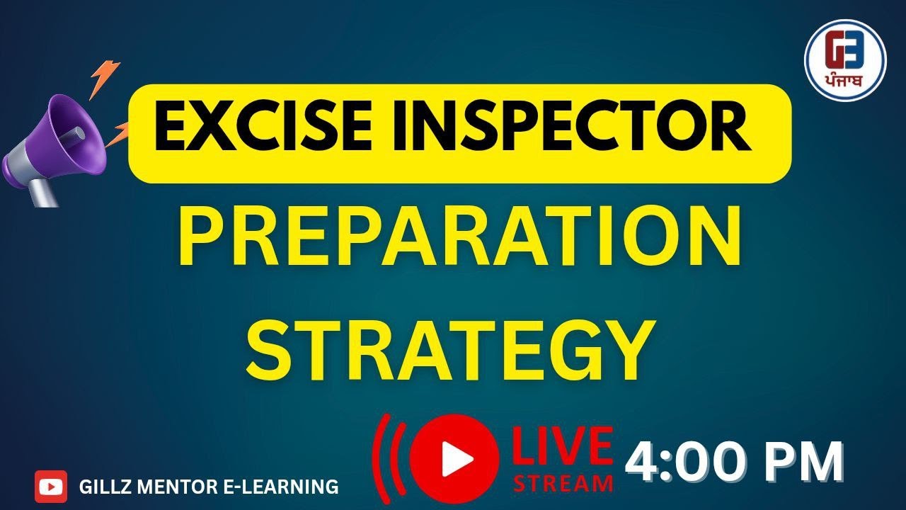 PSSSB EXCISE INSPECTOR || PREPARATION STRATEGY AND UPDATE - YouTube