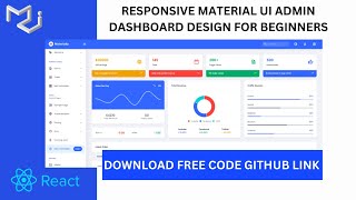 Material UI Admin Dashboard Design with Routing using React Router Dom | Download Free