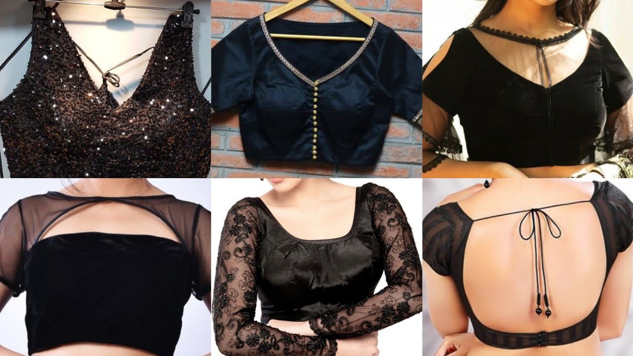 black blouse mein design