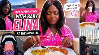 How I Spent My Day with Baby Elina at the Hospital | Fresh Air, Lunch & Newborn Life