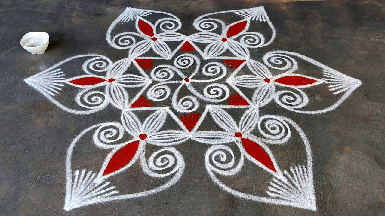 Thai madham Special kolam🌹Simple muggulu designs with dots🌹Thaikiruthigai Star Kolam🌹CreativeRangoli