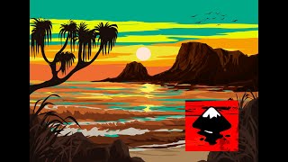 Beach landscape | Vector landscape | Freehand speed art with INKSCAPE