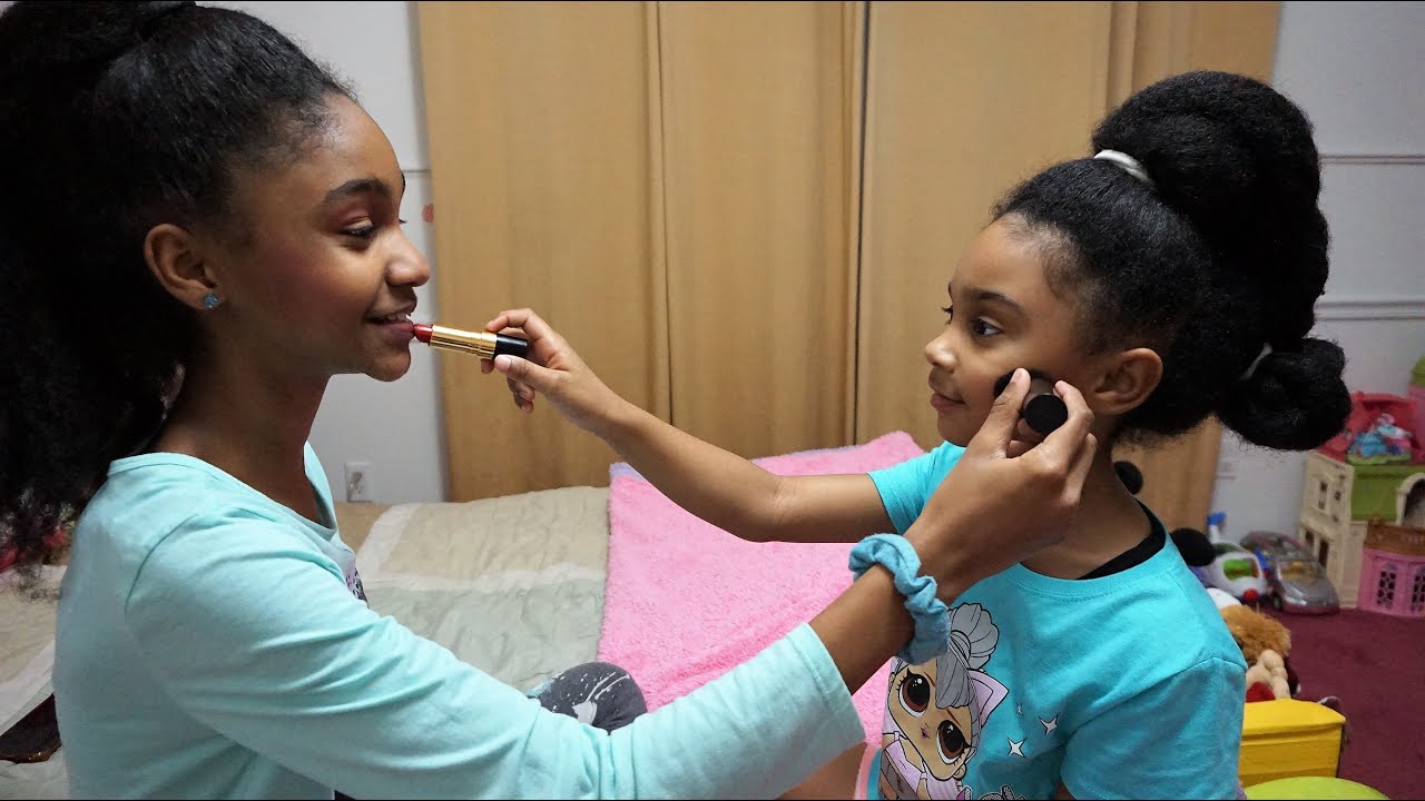 Sister Does My Makeup Challenge! - YouTube