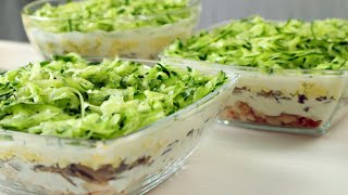 Салат Нежная НЕЖНОСТЬ с курицей/ Праздничный слоеный салат