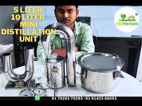 Mini Distillation Apparatus For Essential Oil or Ark Extraction by HM Herbals Food grade SS304