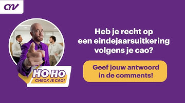 Krijg jij een eindejaarsuitkering? Wat denk jij?