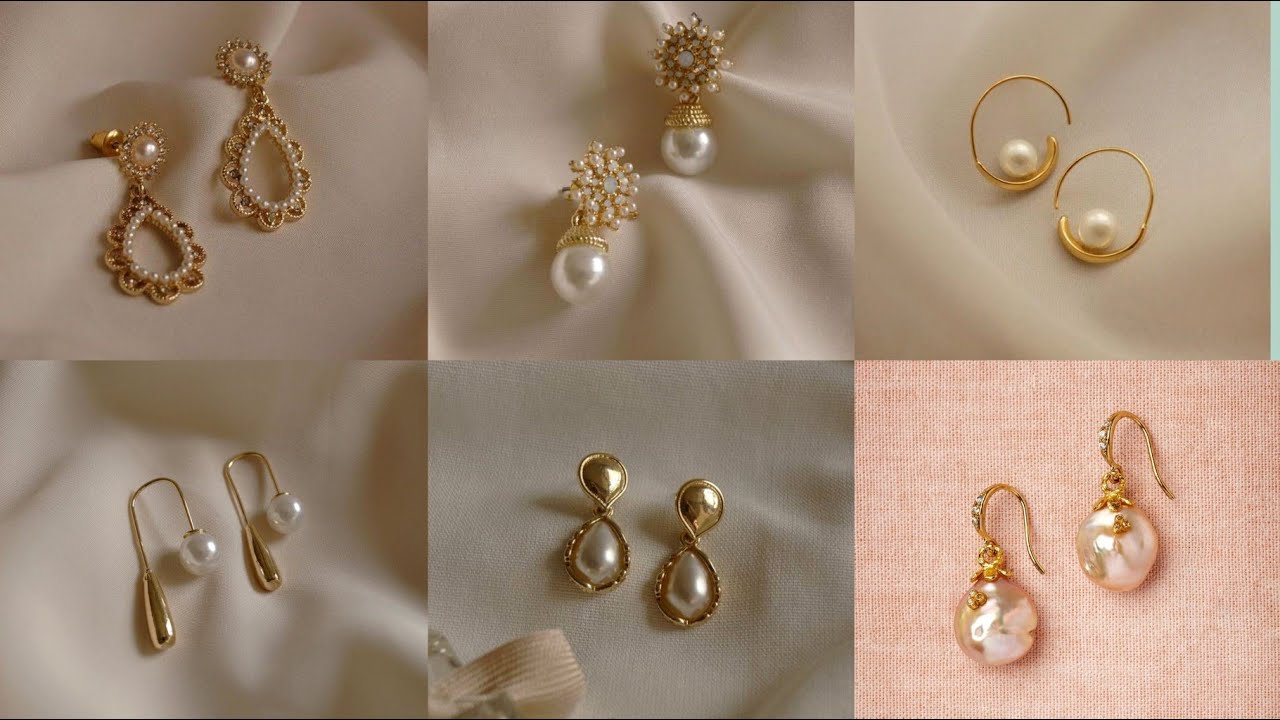 Pearl Stud Earrings Gold 2024 | favors.com