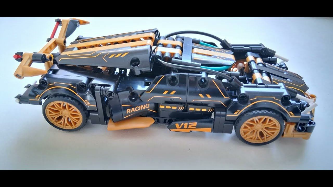 Temu V12 Racing Car Model Review (LEGO-Style)