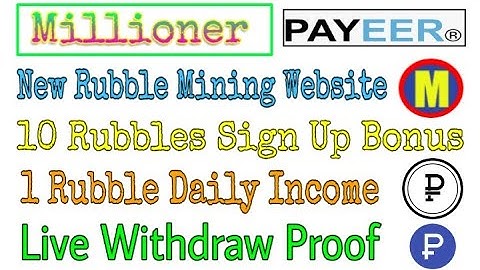 Withdraw Proof || New Free Rubble Mining Website || #Millioner