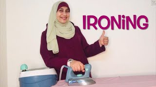 كوي الملابس بالإنجليزي(كلمات وجمل) Ironing(Words and phrases).  Household  chores(2)