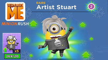 Artist Stuart Minion rush level up costume Despicable me minions gameplay walkthrough android