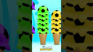 Learn Colors And Numbers With Soccer Ice Cream Scoops🍧| #shorts #educationalvideosfortoddlers