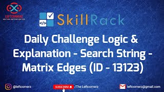 search string - matrix edges (02-05-2021) | skillrack daily challenge