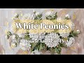 4K White Peonies Impasto Oil Painting Screensaver | 8 Hour | No Music | Frameless | Ambient TV Art