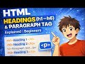 HTML Headings (h1–h6) &amp; Paragraph Tag Explained | Beginners @mishra_coding