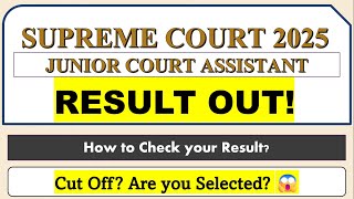 Supreme Court JCA 2025 Result Out