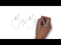 How to draw a apple for kids