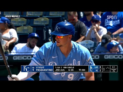 [MLB] LA 다저스 vs 캔자스시티 MVP <strong>비니</strong> 파스쿠안티노 (08.15)