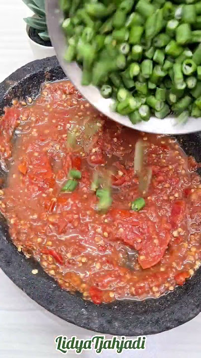 RESEP / CARA MEMBUAT SAMBAL TRANCAM / SAMBAL TEMPE KACANG PANJANG