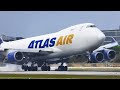4K Plane Spotting | Atlas Air Landing CLOSE UP | B787 B777 B747 A330 | Miami Int'l Airport