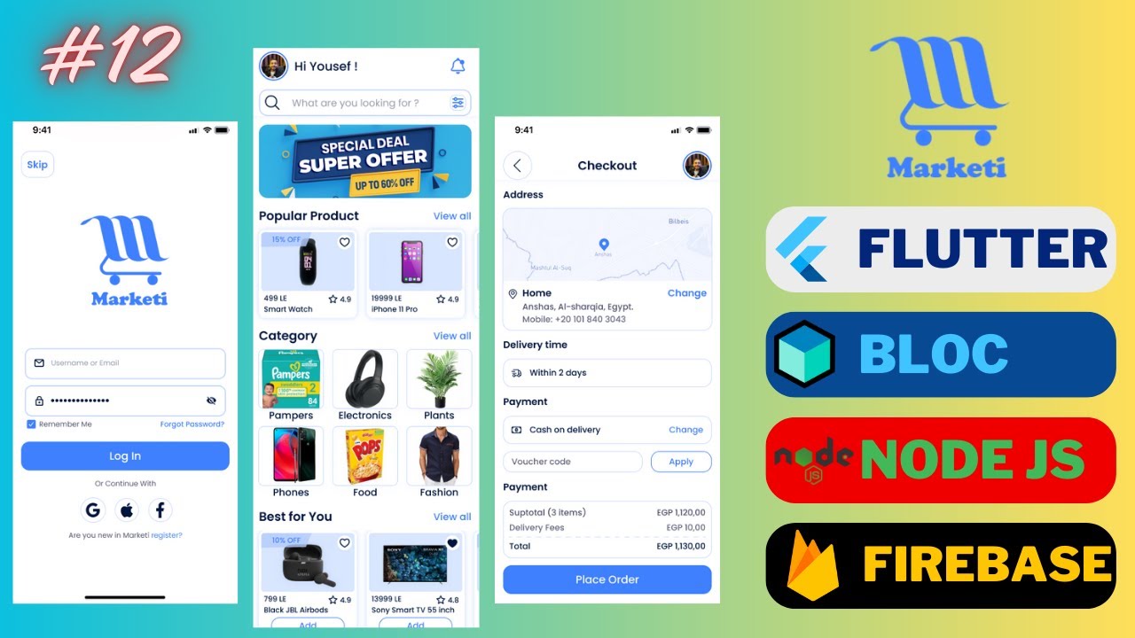 Build Flutter E Commerce App with Node js BackEnd - Sign up Models ...