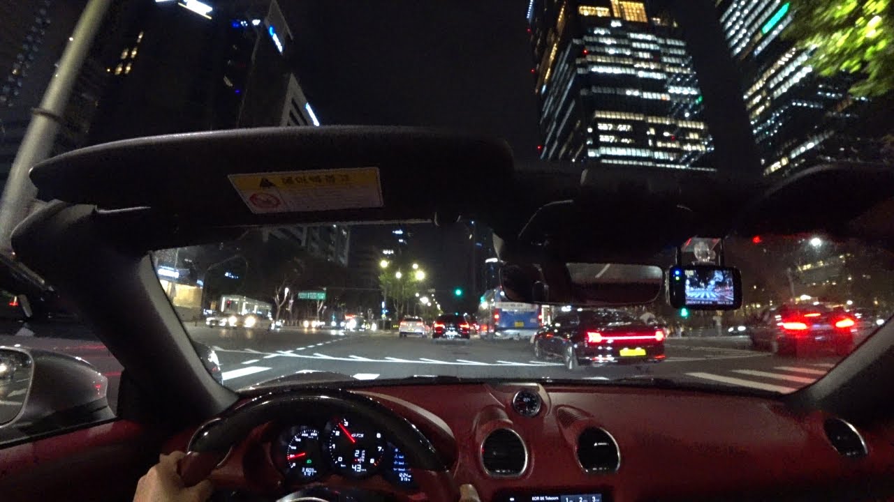 포르쉐 박스터타고 테헤란로 퇴근길 스트레스 날려버리기(POV 오픈주행) | 718 Boxster 2.5 GTS