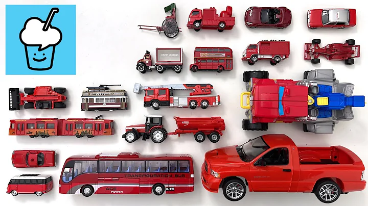 Red car vehicles collection tomica siku トミカ transformers bus pickup truck metro taxi