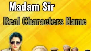 Madam Sir Real Characters Name #Madam sir#youtube #cast 🌟