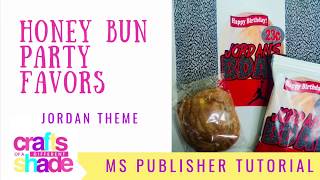 Honey Bun Wrapper Party Favors Template &amp; Mock Up - DIY - MS Publisher Tutorial