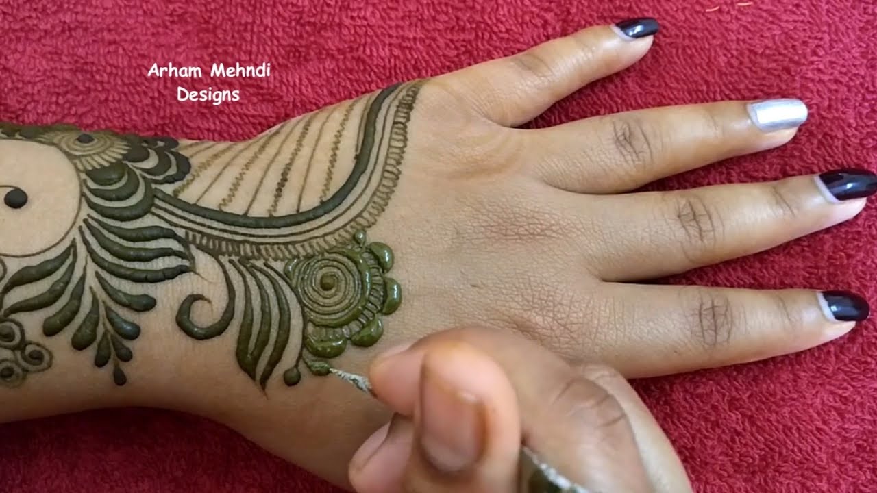 New Stylish Bridal Mehndi Design || Simple Easy Mehndi Design for Hand ...
