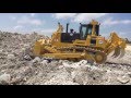 Brand New Komatsu 275 Dozer ( Cat D9 size ) Ripping and Pushing up Rock